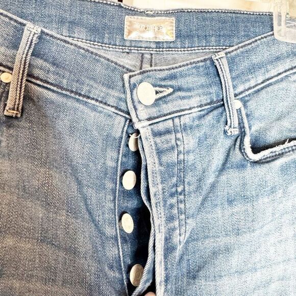 Mother Denim the Stunner Ankle Fray Skinny Jeans Graffiti Girl Women’s Size 27 - Picture 7 of 11